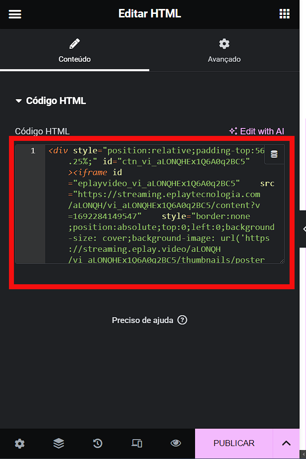 paste embed
