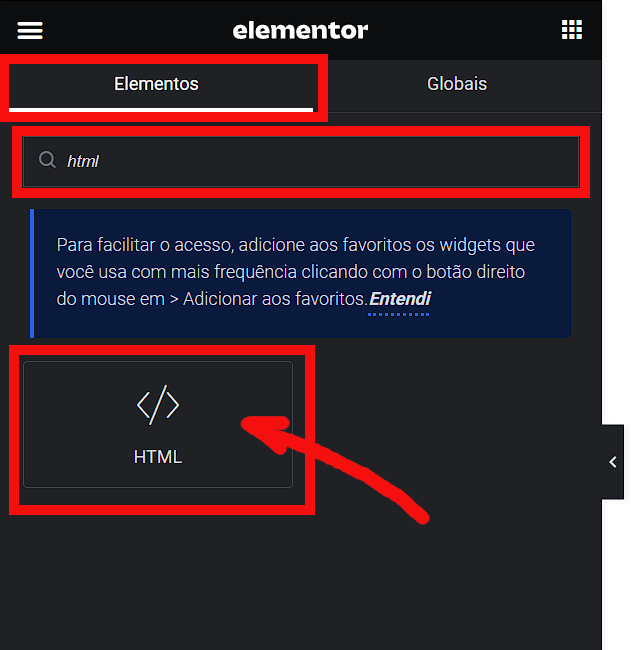 html do elementor